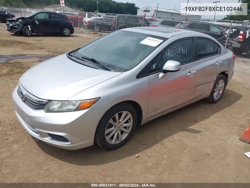 19XFB2F8XCE102446 2012 Honda Civic Ex