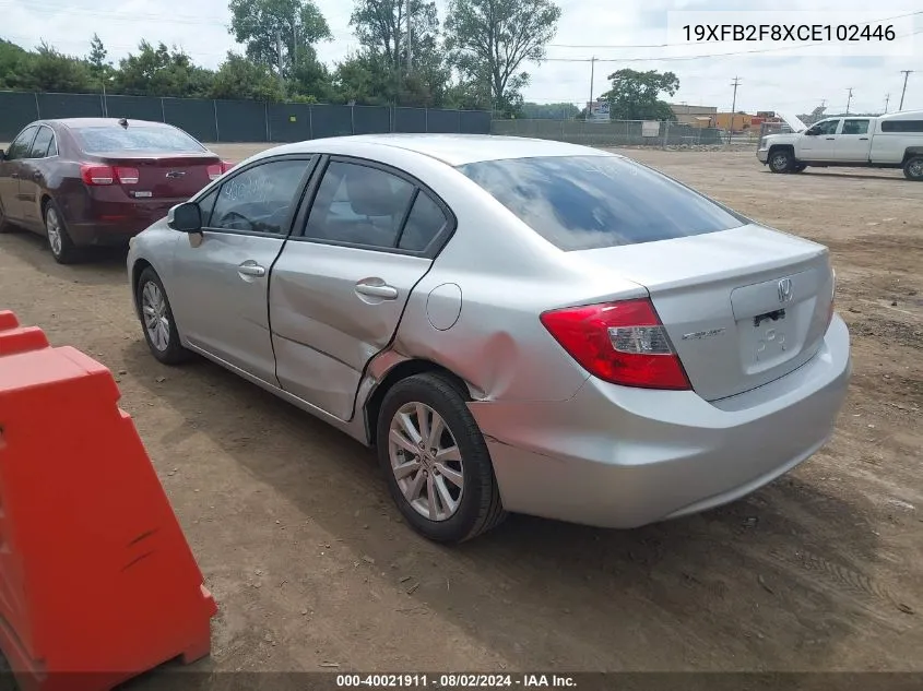 19XFB2F8XCE102446 2012 Honda Civic Ex