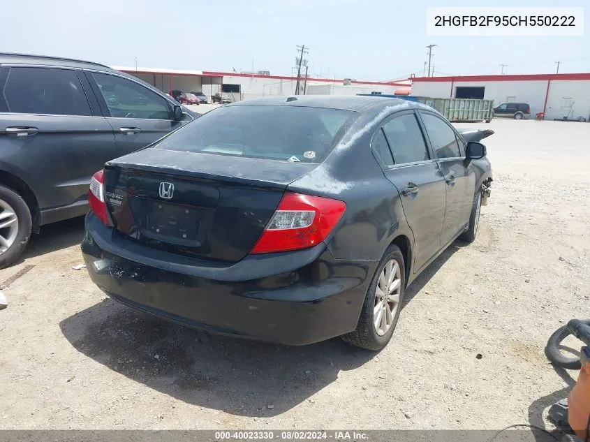 2HGFB2F95CH550222 2012 Honda Civic Ex-L