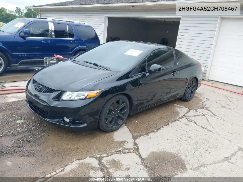 2012 Honda Civic Si VIN: 2HGFG4A52CH708467 Lot: 40043328