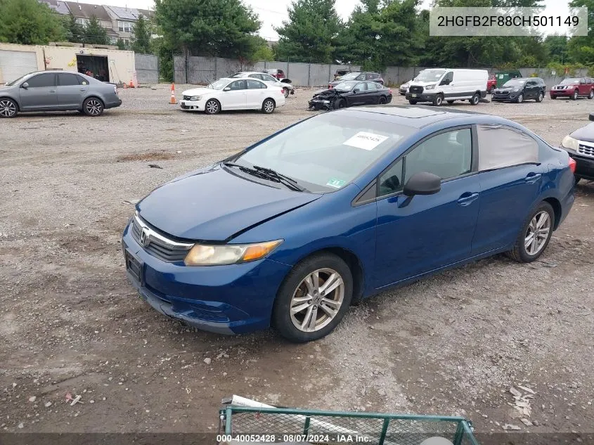 2HGFB2F88CH501149 2012 Honda Civic Ex