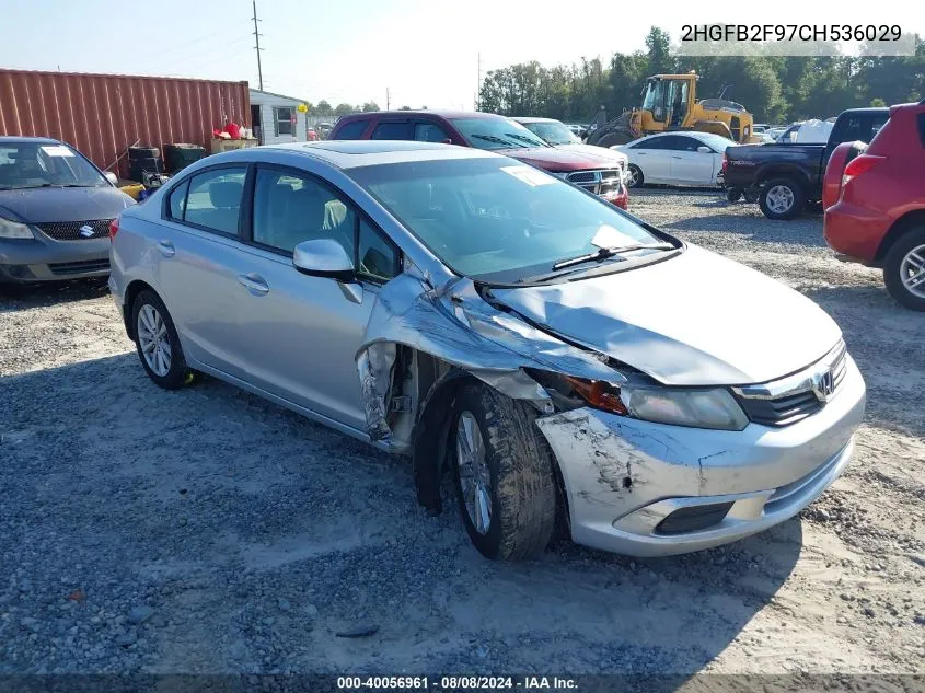 2HGFB2F97CH536029 2012 Honda Civic Ex-L