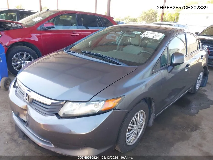 2HGFB2F57CH302339 2012 Honda Civic Lx