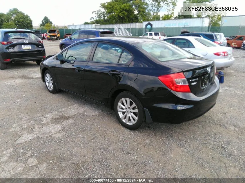 19XFB2F83CE368035 2012 Honda Civic Ex