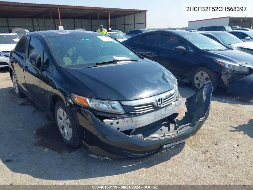 2HGFB2F52CH568397 2012 Honda Civic Lx