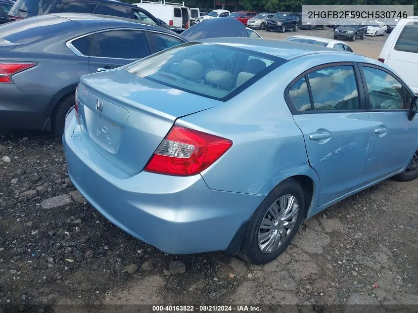 2HGFB2F59CH530746 2012 Honda Civic Lx