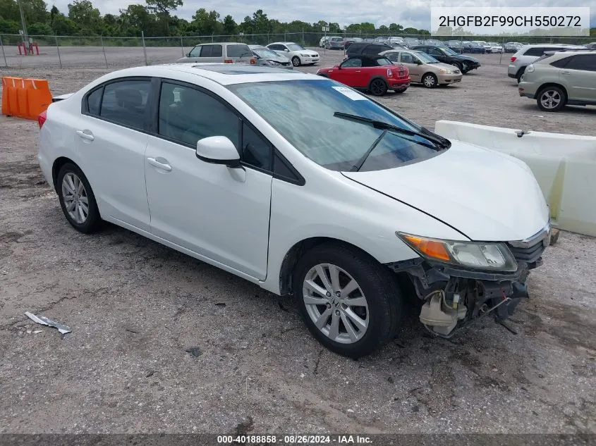 2012 Honda Civic Ex-L VIN: 2HGFB2F99CH550272 Lot: 40188858