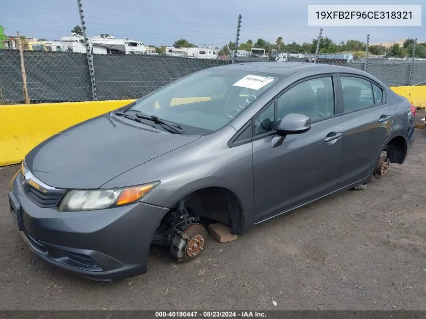 19XFB2F96CE318321 2012 Honda Civic Ex-L