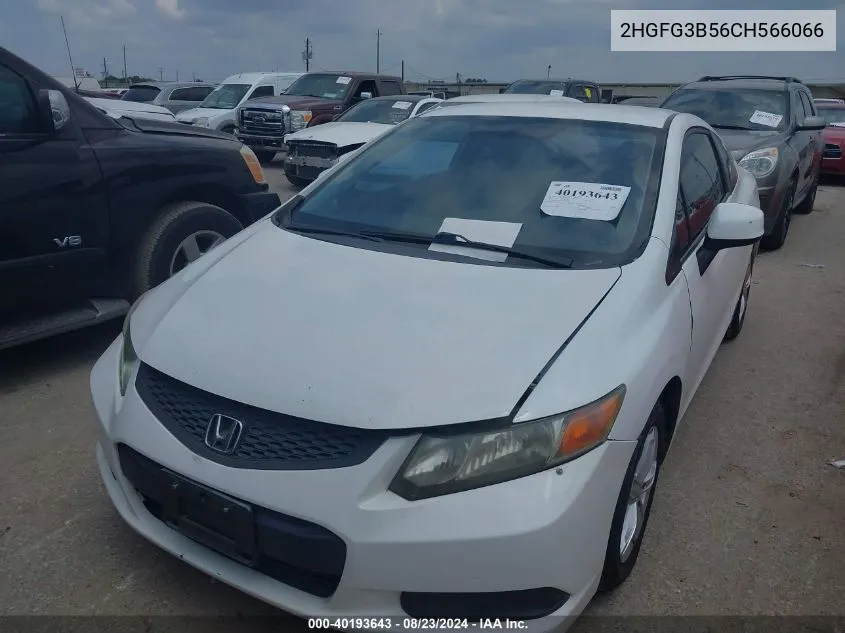 2HGFG3B56CH566066 2012 Honda Civic Lx