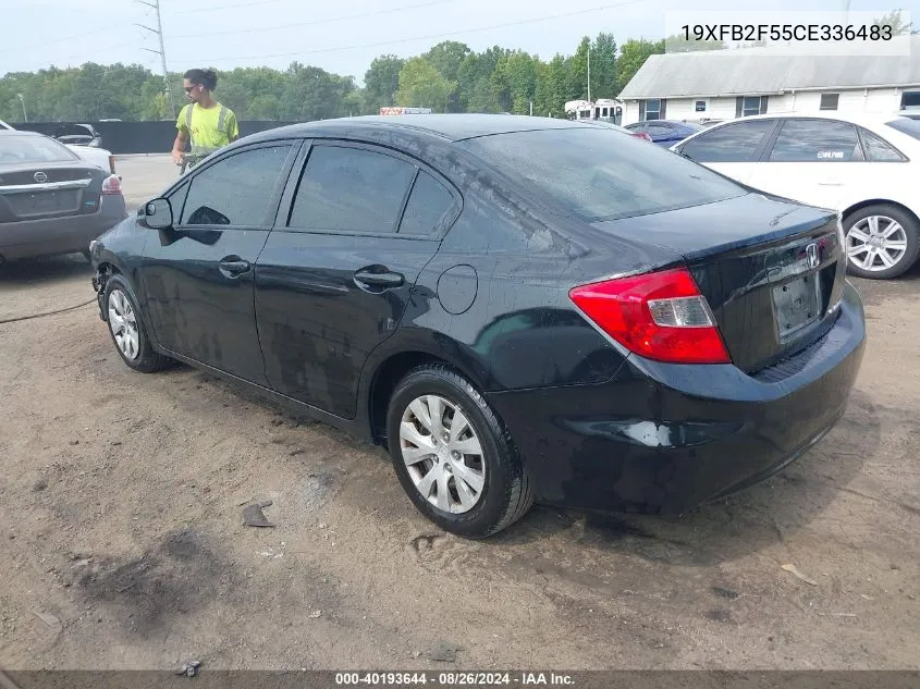 2012 Honda Civic Lx VIN: 19XFB2F55CE336483 Lot: 40193644