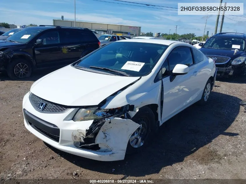 2012 Honda Civic Lx VIN: 2HGFG3B58CH537328 Lot: 40206818