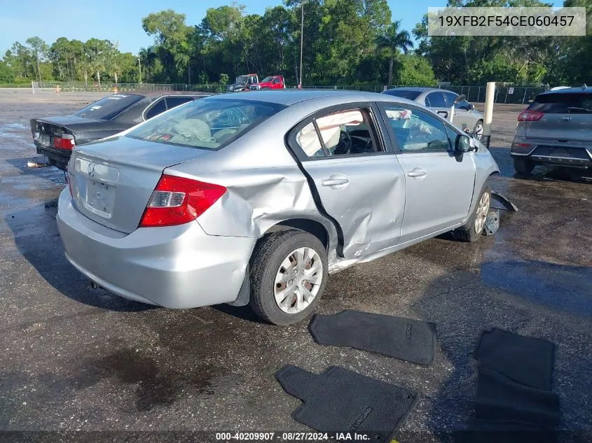 2012 Honda Civic Lx VIN: 19XFB2F54CE060457 Lot: 40209907