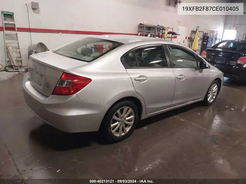 2012 Honda Civic Ex VIN: 19XFB2F87CE010405 Lot: 40213121