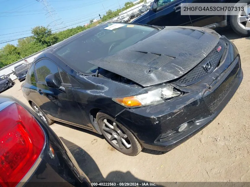 2012 Honda Civic Si VIN: 2HGFG4A53CH707313 Lot: 40222563