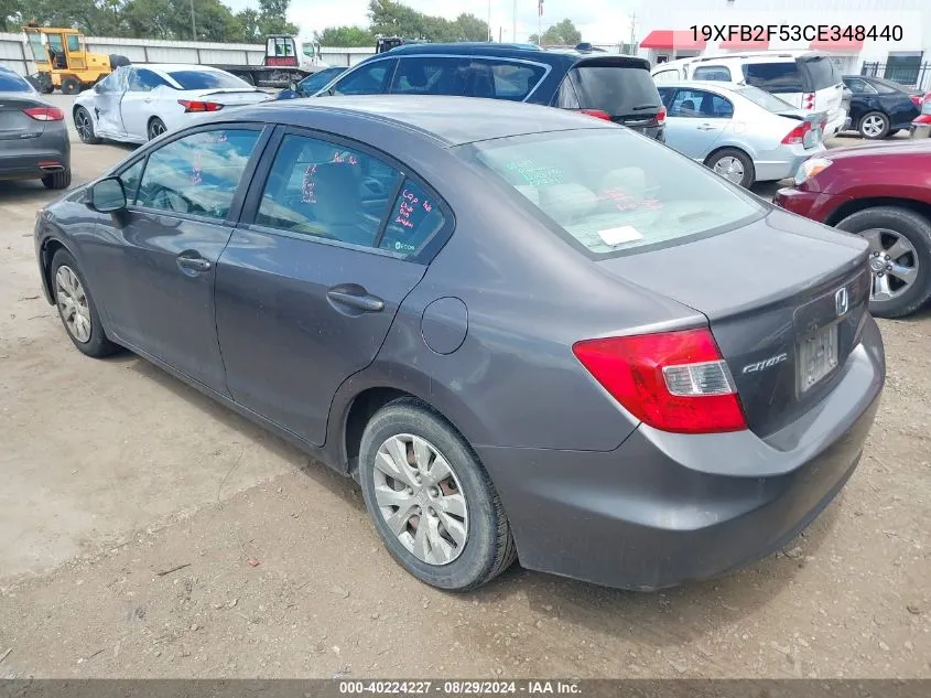 19XFB2F53CE348440 2012 Honda Civic Lx