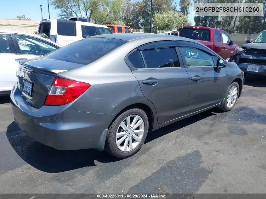 2HGFB2F88CH610260 2012 Honda Civic Ex