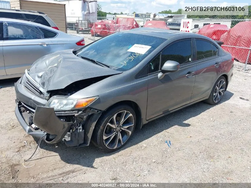 2HGFB2F87CH603106 2012 Honda Civic Ex