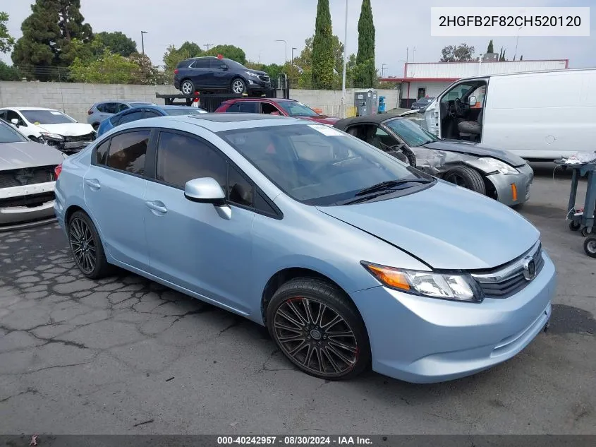 2012 Honda Civic Ex VIN: 2HGFB2F82CH520120 Lot: 40242957