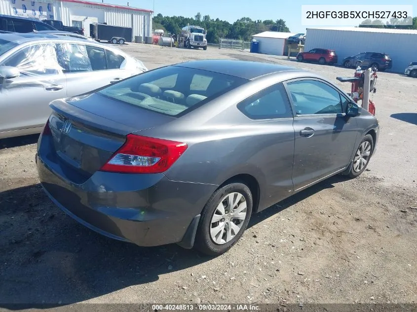 2012 Honda Civic Lx VIN: 2HGFG3B5XCH527433 Lot: 40248513