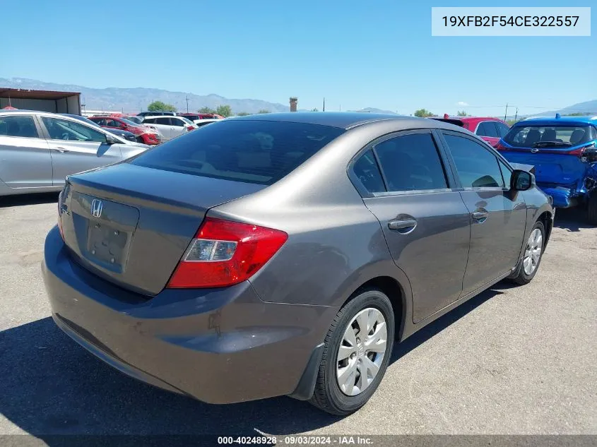 19XFB2F54CE322557 2012 Honda Civic Lx