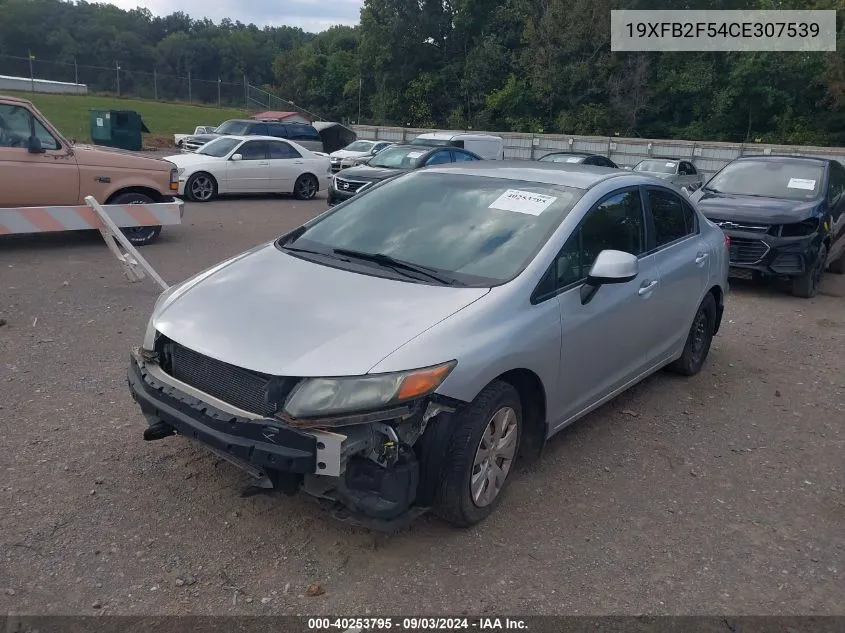 2012 Honda Civic Lx VIN: 19XFB2F54CE307539 Lot: 40253795