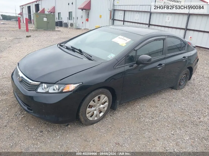 2HGFB2F53CH590084 2012 Honda Civic Lx