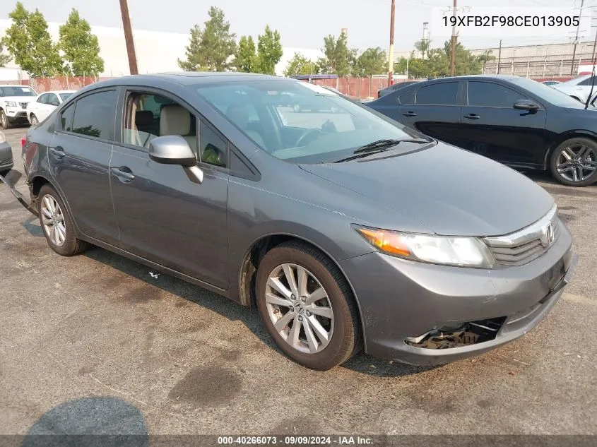 2012 Honda Civic Ex-L VIN: 19XFB2F98CE013905 Lot: 40266073