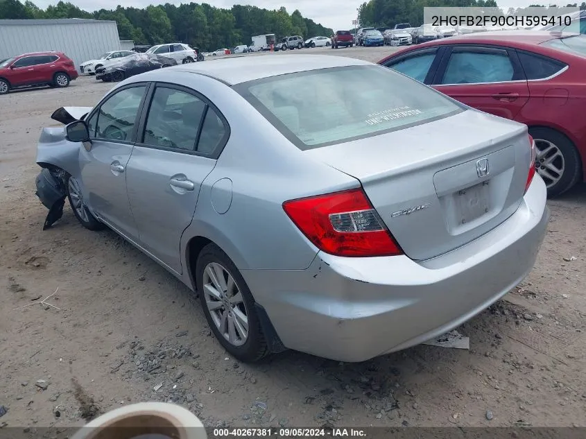 2HGFB2F90CH595410 2012 Honda Civic Exl