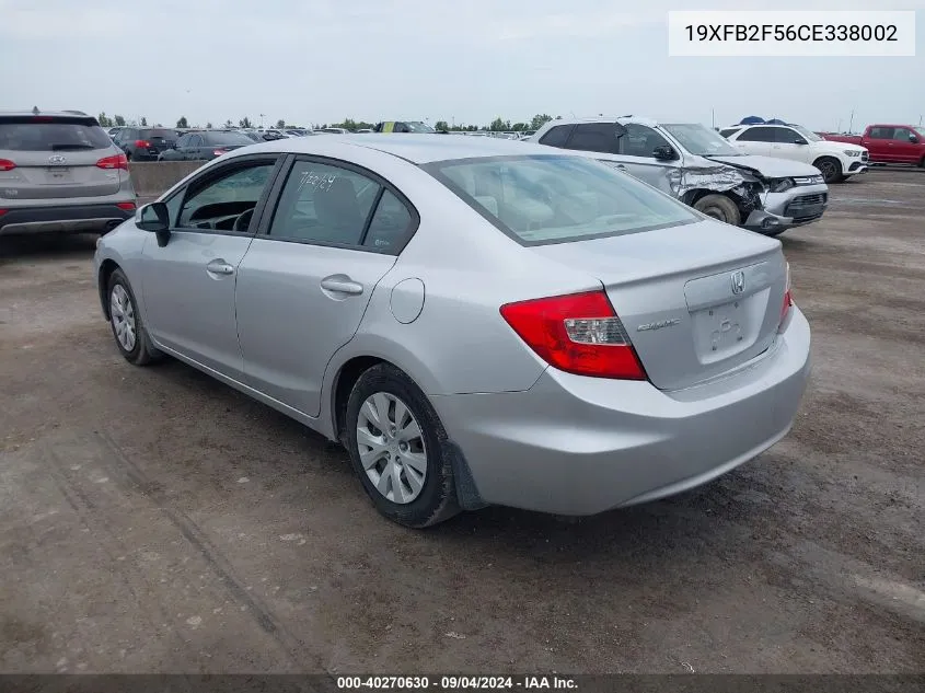 19XFB2F56CE338002 2012 Honda Civic Lx