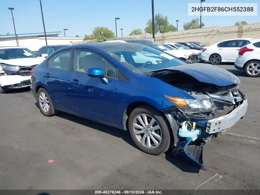 2HGFB2F86CH552388 2012 Honda Civic Ex