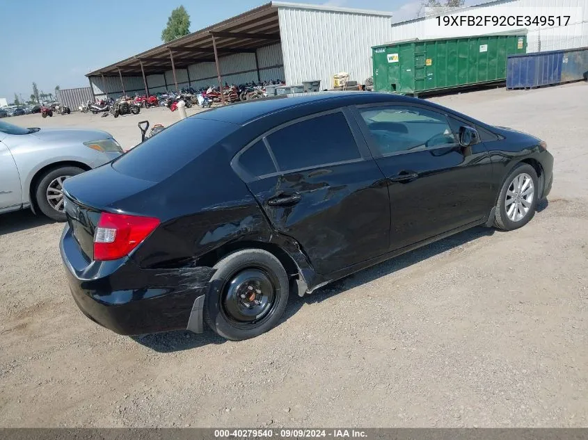 2012 Honda Civic Ex-L VIN: 19XFB2F92CE349517 Lot: 40279540