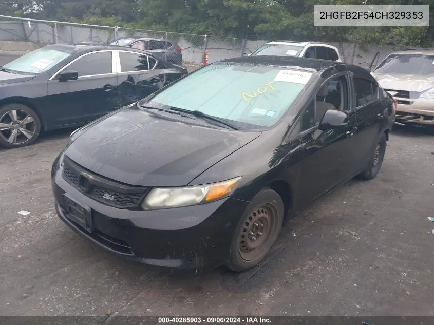 2HGFB2F54CH329353 2012 Honda Civic Lx