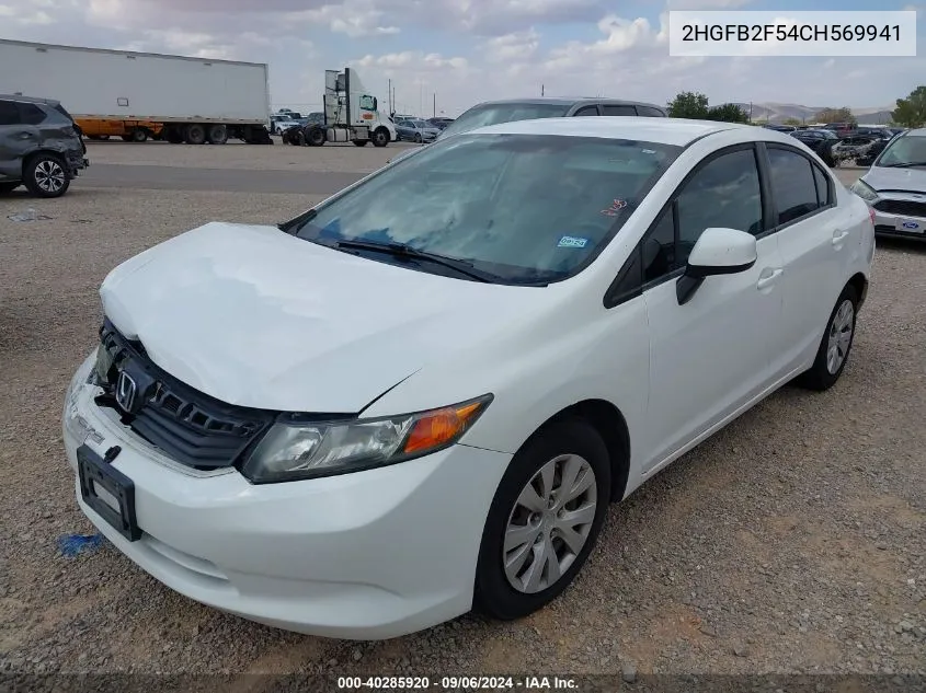 2HGFB2F54CH569941 2012 Honda Civic Lx