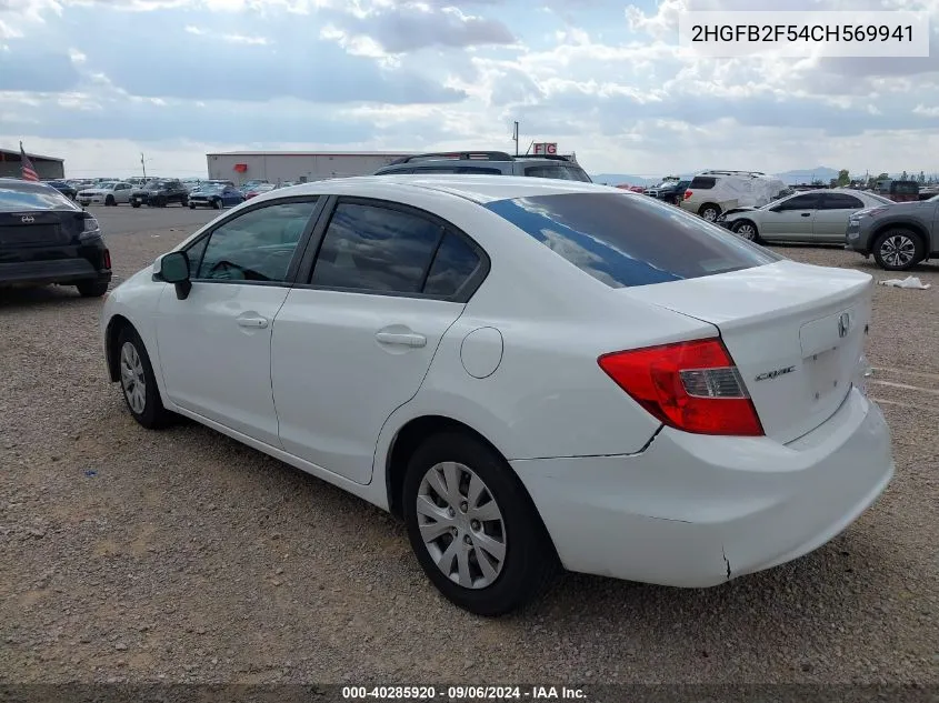 2HGFB2F54CH569941 2012 Honda Civic Lx