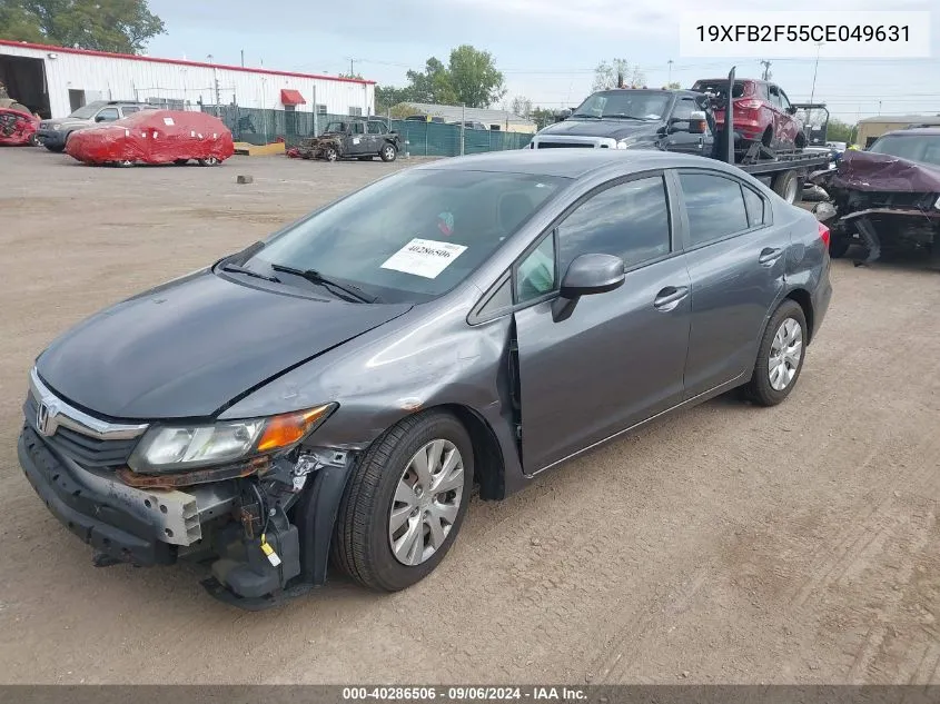 2012 Honda Civic Lx VIN: 19XFB2F55CE049631 Lot: 40286506