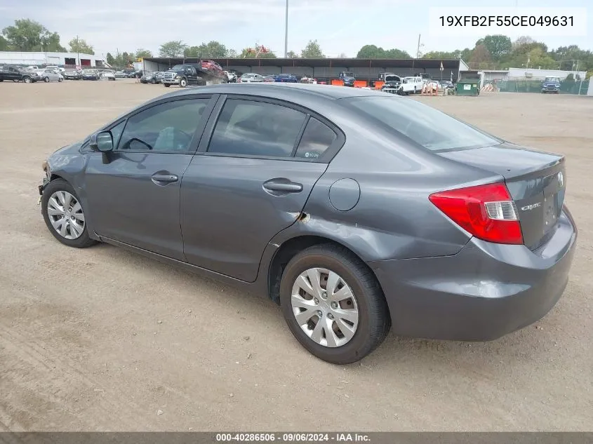 2012 Honda Civic Lx VIN: 19XFB2F55CE049631 Lot: 40286506