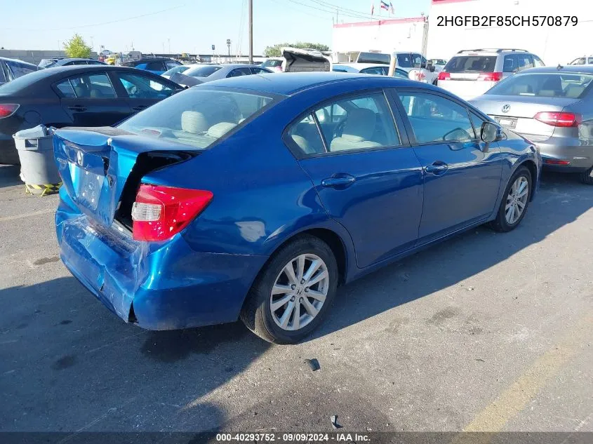 2012 Honda Civic Ex VIN: 2HGFB2F85CH570879 Lot: 40293752