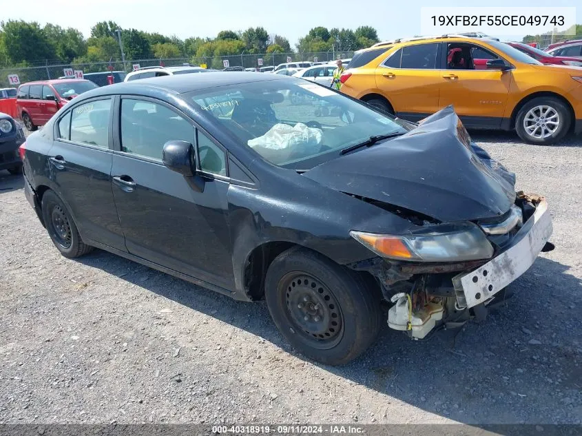 19XFB2F55CE049743 2012 Honda Civic Lx