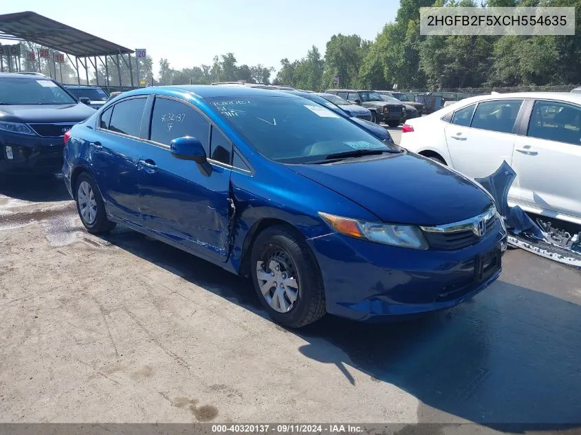 2HGFB2F5XCH554635 2012 Honda Civic Lx