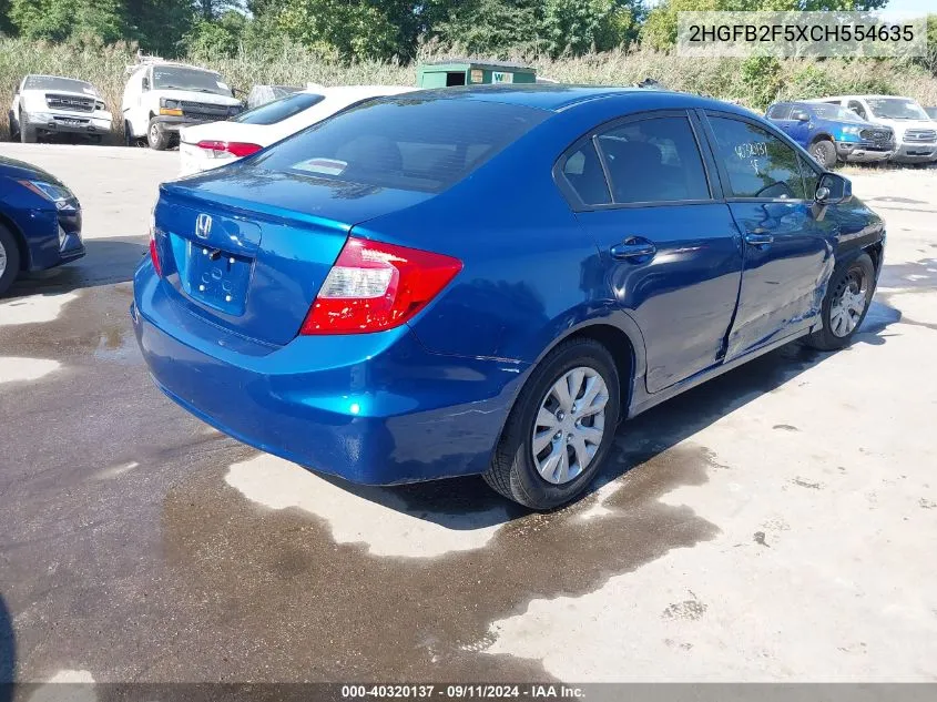 2HGFB2F5XCH554635 2012 Honda Civic Lx