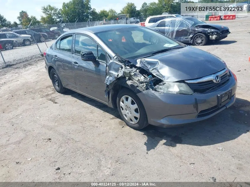 2012 Honda Civic Lx VIN: 19XFB2F55CE392293 Lot: 40324125