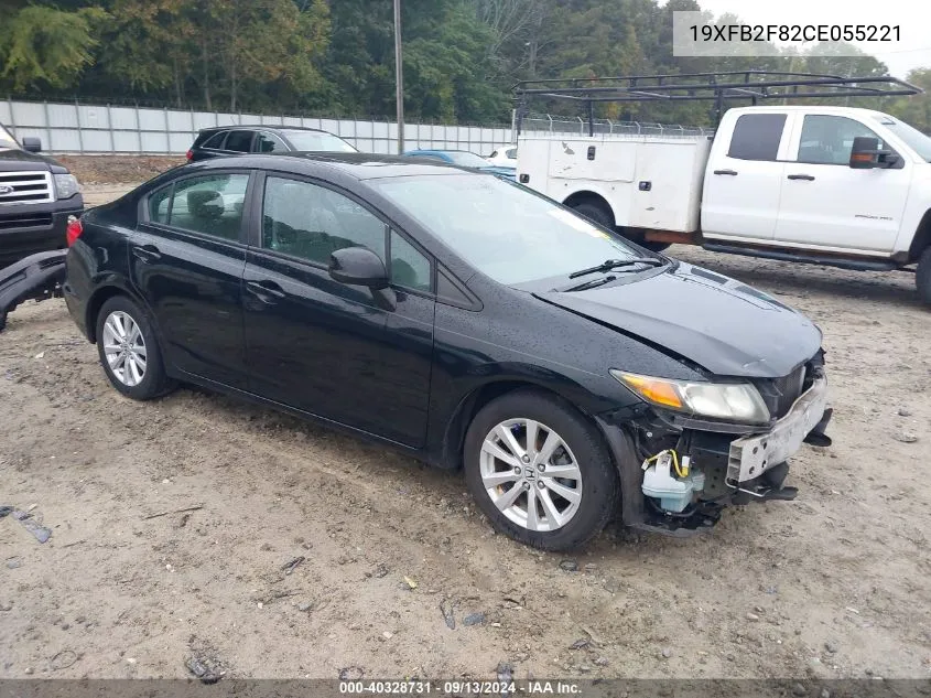 2012 Honda Civic Ex VIN: 19XFB2F82CE055221 Lot: 40328731