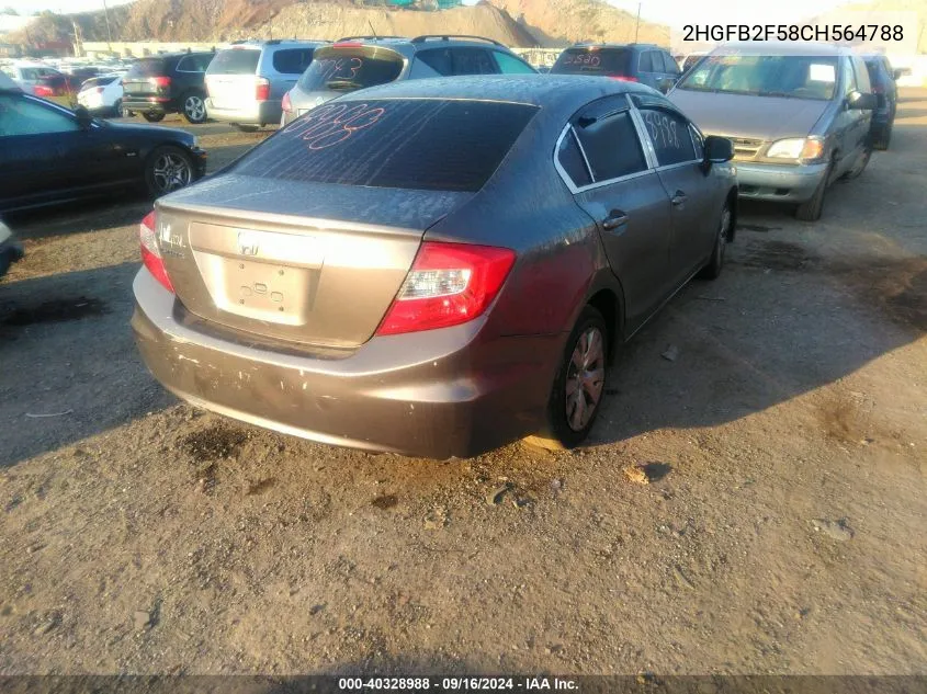 2HGFB2F58CH564788 2012 Honda Civic Lx