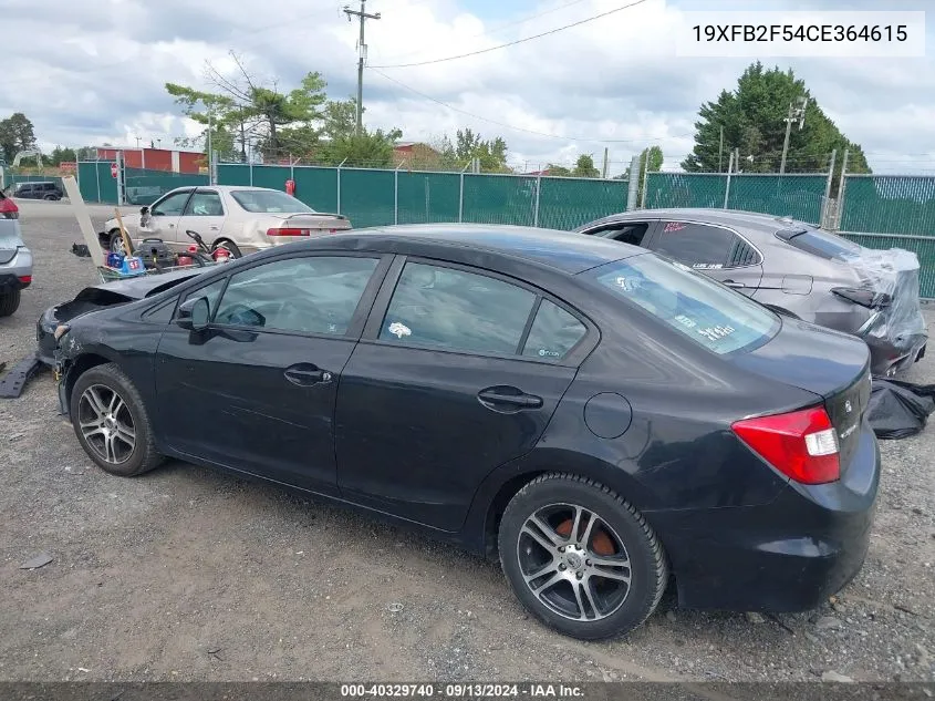 2012 Honda Civic Lx VIN: 19XFB2F54CE364615 Lot: 40329740