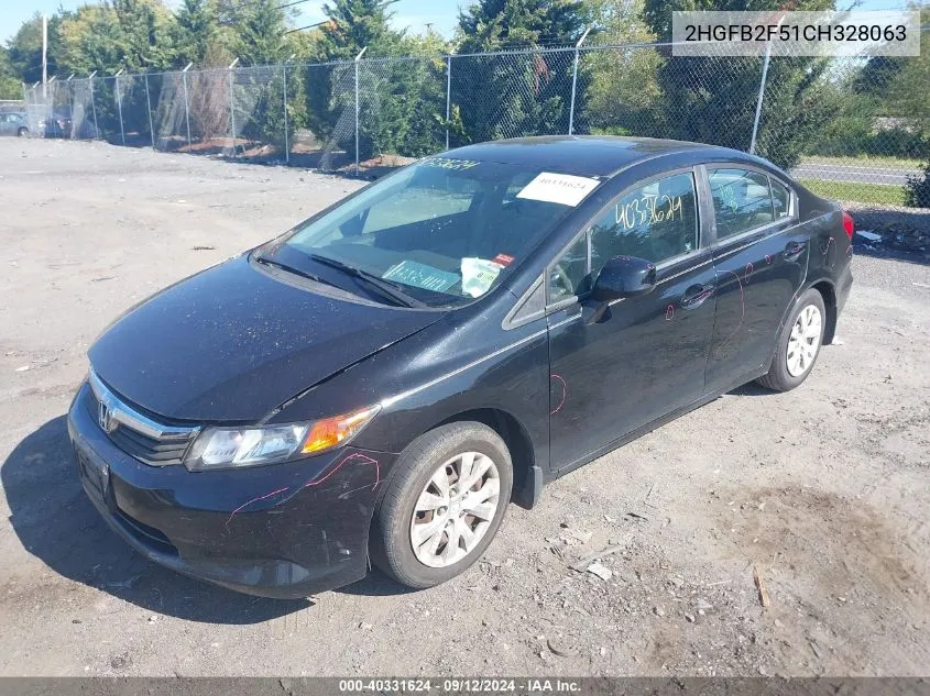 2HGFB2F51CH328063 2012 Honda Civic Lx