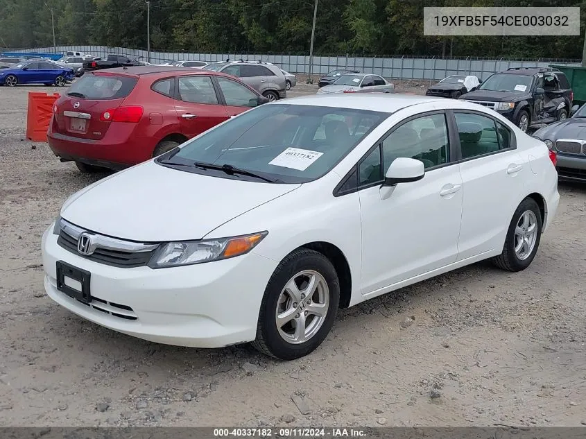 2012 Honda Civic Natural Gas VIN: 19XFB5F54CE003032 Lot: 40337182