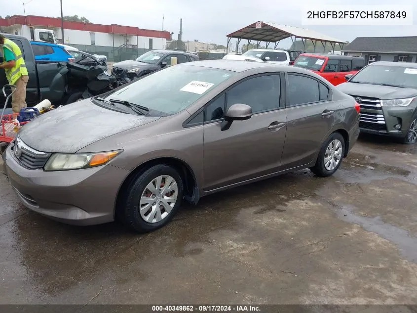 2HGFB2F57CH587849 2012 Honda Civic Lx