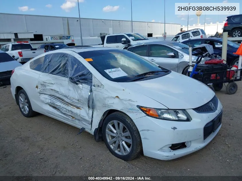 2HGFG3B08CH539939 2012 Honda Civic Ex-L