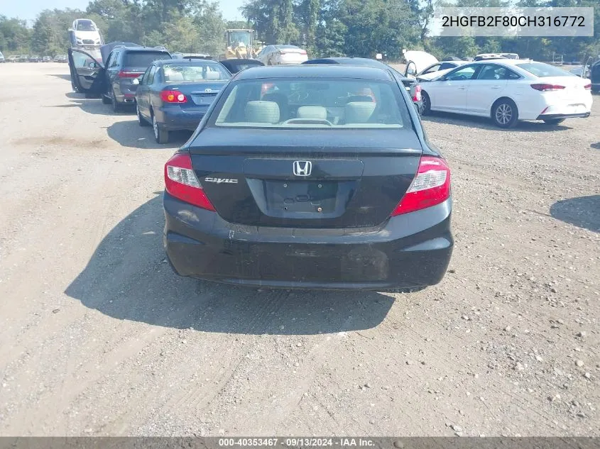 2HGFB2F80CH316772 2012 Honda Civic Ex