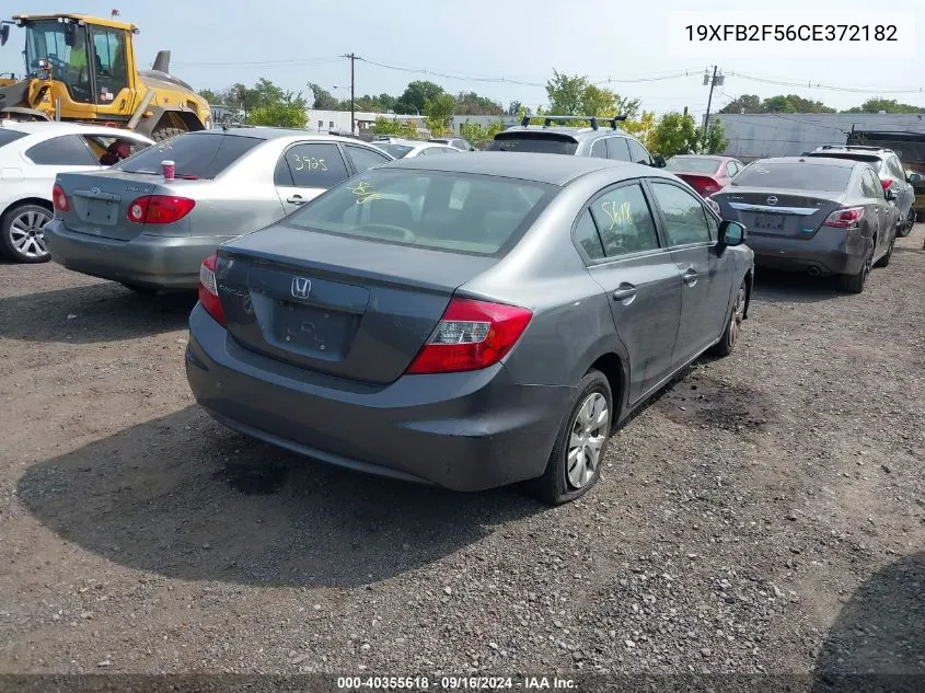 2012 Honda Civic Lx VIN: 19XFB2F56CE372182 Lot: 40355618